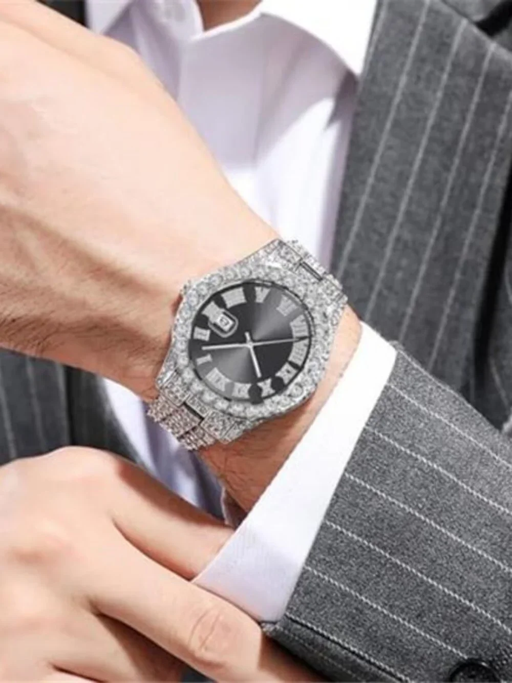 Unisex Watch Fashion Crystal Diamond Watch Mens Womens Quartz Analog